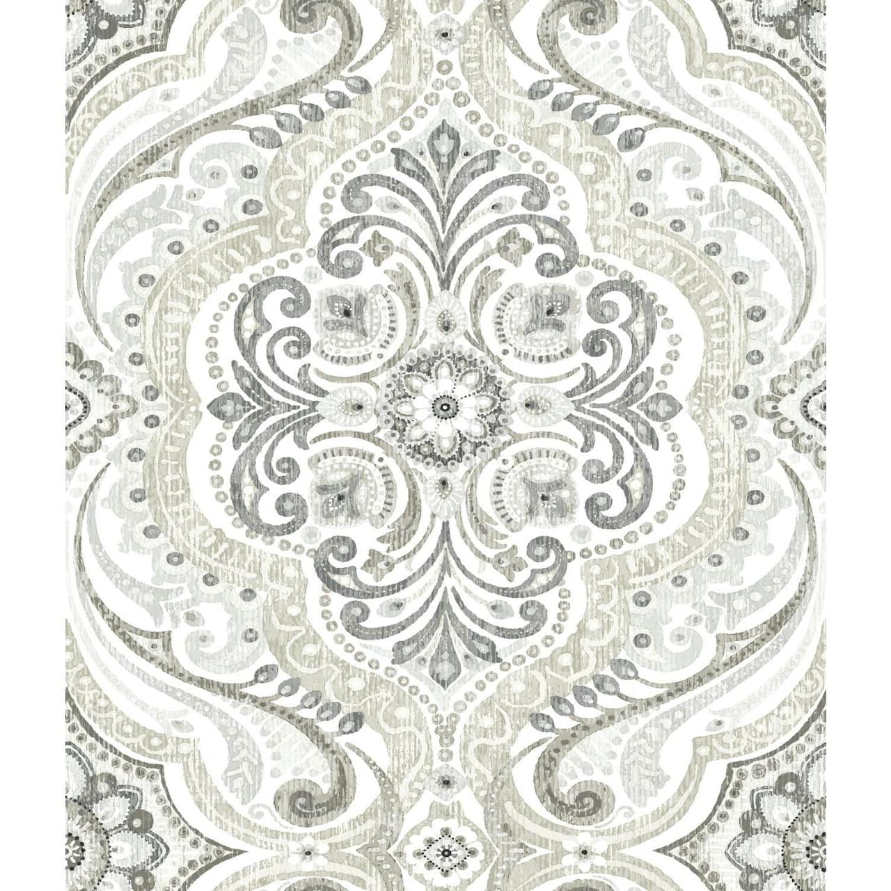 RoomMates Bohemian Damask Peel & Stick Wallpaper